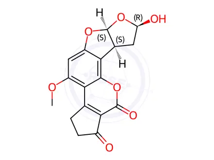 Chemical structure of Aflatoxin Impurity 16 (Aflatoxin B2A)