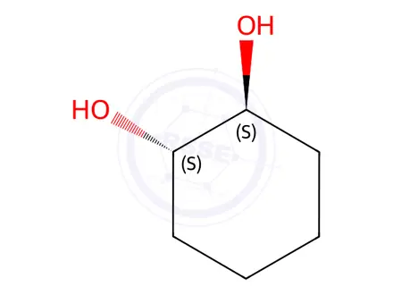 Chemical structure of (1S,2S)-cyclohexane-1,2-diol
