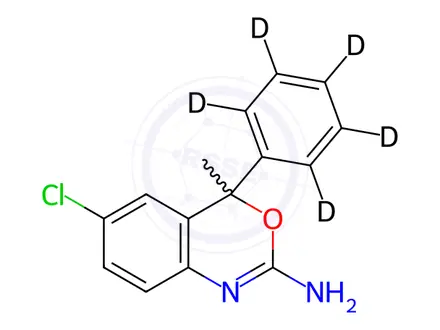 Chemical structure of N-Desethyl Etifoxine-d5