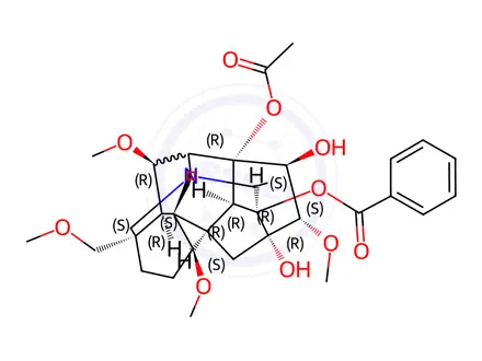 Chemical structure of Aconitine Impurity 12 (Deoxyaconitine)