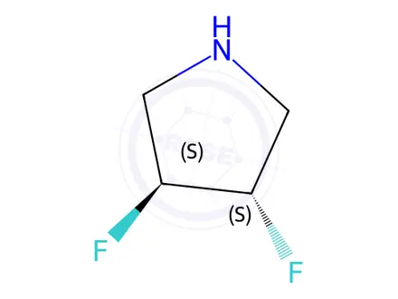 Chemical structure of (3S,4S)-3,4-Difluoropyrrolidine