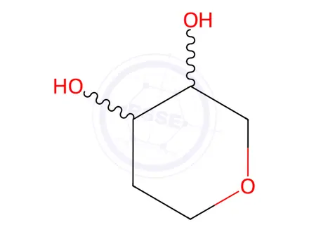 Chemical structure of oxane-3,4-diol