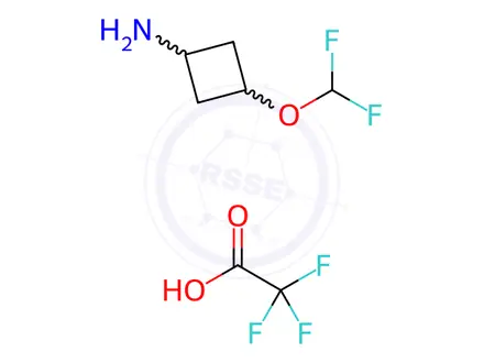 Chemical structure of 3-(DIFLUOROMETHOXY)CYCLOBUTAN-1-AMINE, TRIFLUOROACETIC ACID, MIXTURE OF DIASTEREOMERS