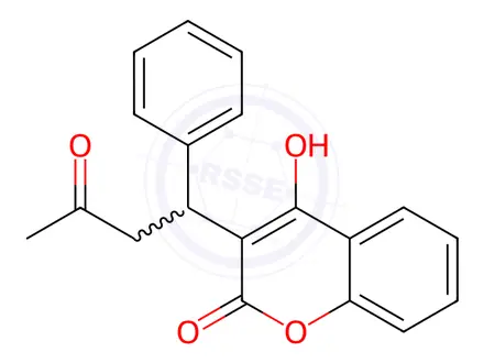 Chemical structure of Warfarin sodium clathrate (Y0000778)