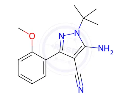 Chemical structure of 2-(5-Amino-1-tert-butyl-4-cyano)methoxyphenyl