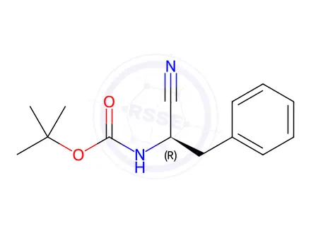 Chemical structure of TERT-BUTYL [(1R)-1-CYANO-2-PHENYLETHYL]CARBAMATE