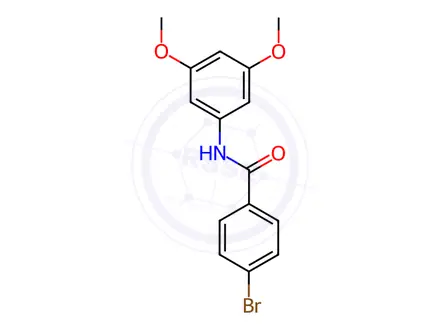 Chemical structure of 4-Bromo-N-(3,5-dimethoxyphenyl)benzamide