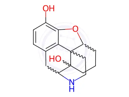 Chemical structure of (5α)-4,5-Epoxymorphinan-3,14-diol