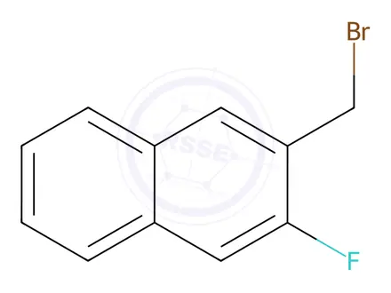 Chemical structure of Naphthalene, 2-(bromomethyl)-3-fluoro-