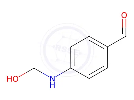 Chemical structure of Benzaldehyde, 4-(hydroxymethylamino)-(9CI)