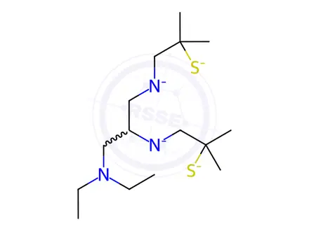 Chemical structure of technetium Tc 99m DEA