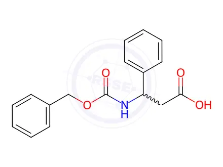 Chemical structure of Cbz-DL-β-phenylalanine