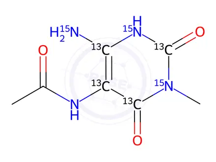 Chemical structure of Uracil Impurity 91-13C4,15N3