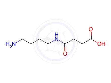Chemical structure of Butanoic acid, 4-[(4-aminobutyl)amino]-4-oxo-