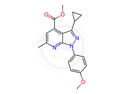 Chemical structure of Methyl 3-cyclopropyl-1-(4-methoxyphenyl)-6-methyl-1H-pyrazolo[3,4-b]pyridine-4-carboxylate