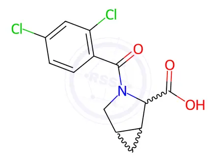 Chemical structure of 3-Azabicyclo[3.1.0]hexane-2-carboxylic acid, 3-(2,4-dichlorobenzoyl)-