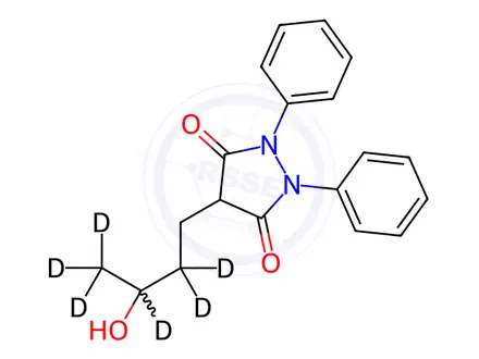 Chemical structure of γ-Hydroxy Phenylbutazone-d6