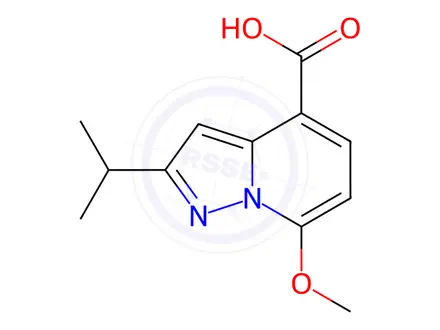 Chemical structure of 2-Isopropyl-7-methoxypyrazolo[1,5-a]pyridine-4-carboxylic acid