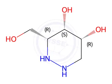 Chemical structure of (3R,4S,5R)-3-(Hydroxymethyl)hexahydropyridazine-4,5-diol