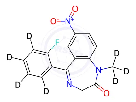 Chemical structure of Flunitrazepam-d7