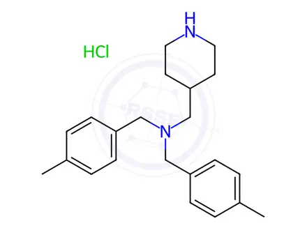 Chemical structure of Bis-(4-Methyl-benzyl)-piperidin-4-ylMethyl-aMine hydrochloride
