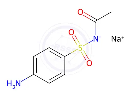 Chemical structure of sulfacetamide sodium