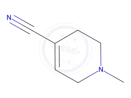 Chemical structure of 4-Pyridinecarbonitrile,1,2,3,6-tetrahydro-1-methyl-(9CI)