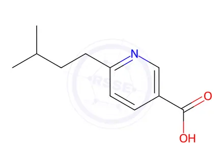 Chemical structure of 6-(3-Methyl-butyl)-nicotinic acid