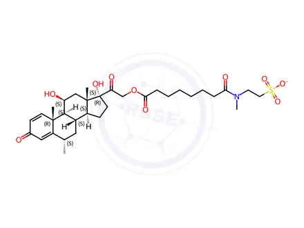 Chemical structure of Methylprednisolone suleptanate sodium salt
