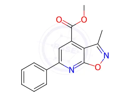 Chemical structure of Methyl 3-methyl-6-phenylisoxazolo[5,4-b]pyridine-4-carboxylate