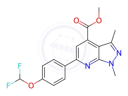 Chemical structure of Methyl 6-(4-(difluoromethoxy)phenyl)-1,3-dimethyl-1H-pyrazolo[3,4-b]pyridine-4-carboxylate
