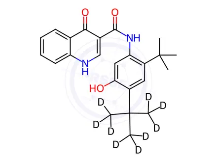 Chemical structure of Ivacaftor-d9