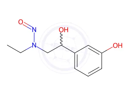 Chemical structure of Etilefrine Hydrochloride Impurity 24 (N-Nitroso Etilefrine Hydrochloride)
