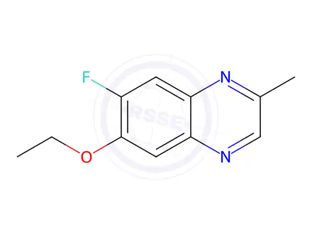Chemical structure of Quinoxaline, 6-ethoxy-7-fluoro-2-methyl-(9CI)