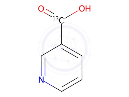 Chemical structure of Nicotinic Acid-13C1