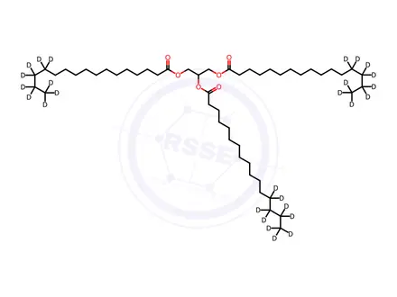 Chemical structure of Glyceryl Tri(hexadecanoate-13,13,14,14,15,15,16,16,16 D9)