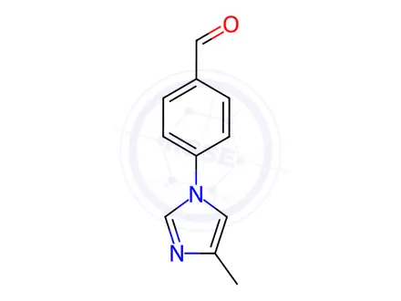 Chemical structure of Benzaldehyde, 4-(4-methyl-1H-imidazol-1-yl)-