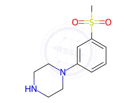 Chemical structure of 1-(3-methylsulfonylphenyl)piperazine