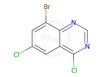 Chemical structure of 8-Bromo-4,6-dichloro-quinazoline