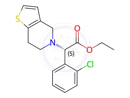 Chemical structure of Ethyl-S-(+)-Clopidogrel Sulfate