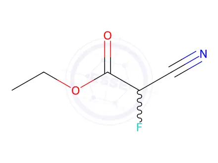 Chemical structure of Acetic acid, 2-cyano-2-fluoro-, ethyl ester