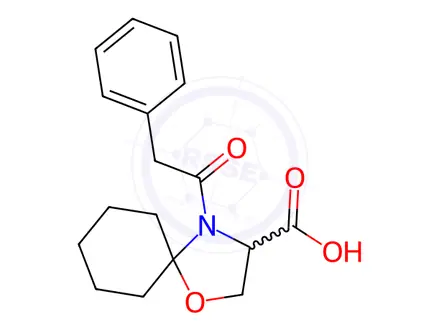 Chemical structure of 4-(2-Phenylacetyl)-1-oxa-4-azaspiro[4.5]decane-3-carboxylic acid