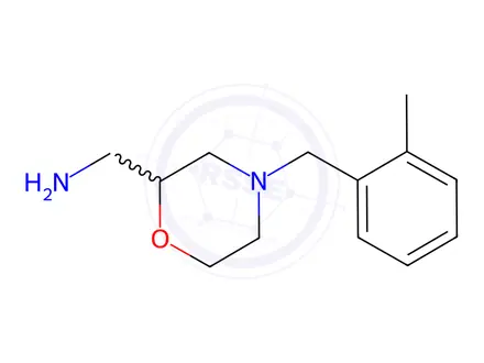 Chemical structure of {4-[(2-methylphenyl)methyl]morpholin-2-yl}methanamine