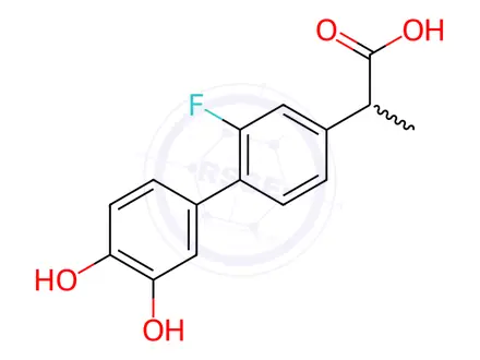 Chemical structure of 3',4'-Dihydroxy Flurbiprofen