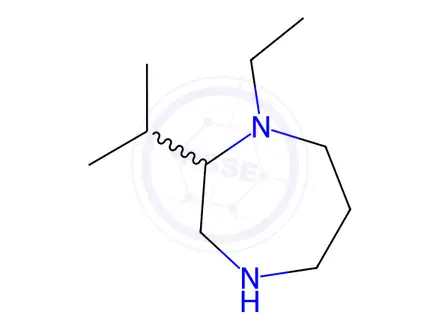 Chemical structure of 1-Ethyl-2-isopropyl-1,4-diazepane Dihydrochloride