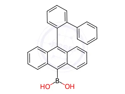 Chemical structure of (10-[1,1'-Biphenyl]-2-yl-9-anthracenyl)boronic acid