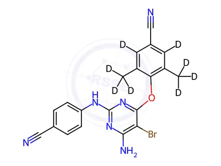 Chemical structure of Etravirine-d8