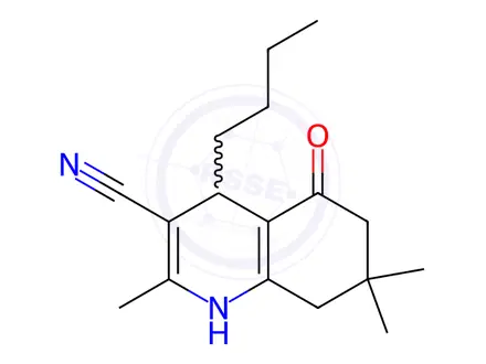 Chemical structure of 4-Butyl-2,7,7-trimethyl-5-oxo-1,4,5,6,7,8-hexahydroquinoline-3-carbonitrile