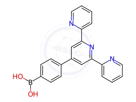 Chemical structure of (4-([2,2':6',2''-terpyridin]-4'-yl)phenyl)boronic acid