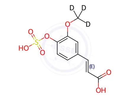 Chemical structure of Ferulic Acid-d3 4-O-Sulfate